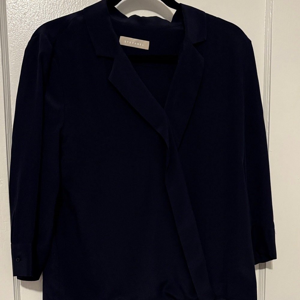 Stefanel Navy Blouse